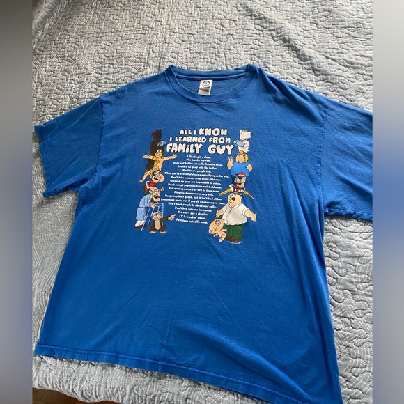 2005 Family Guy Blue Tee XL clean used vintage condition great front graphic - Picture 4 of 7